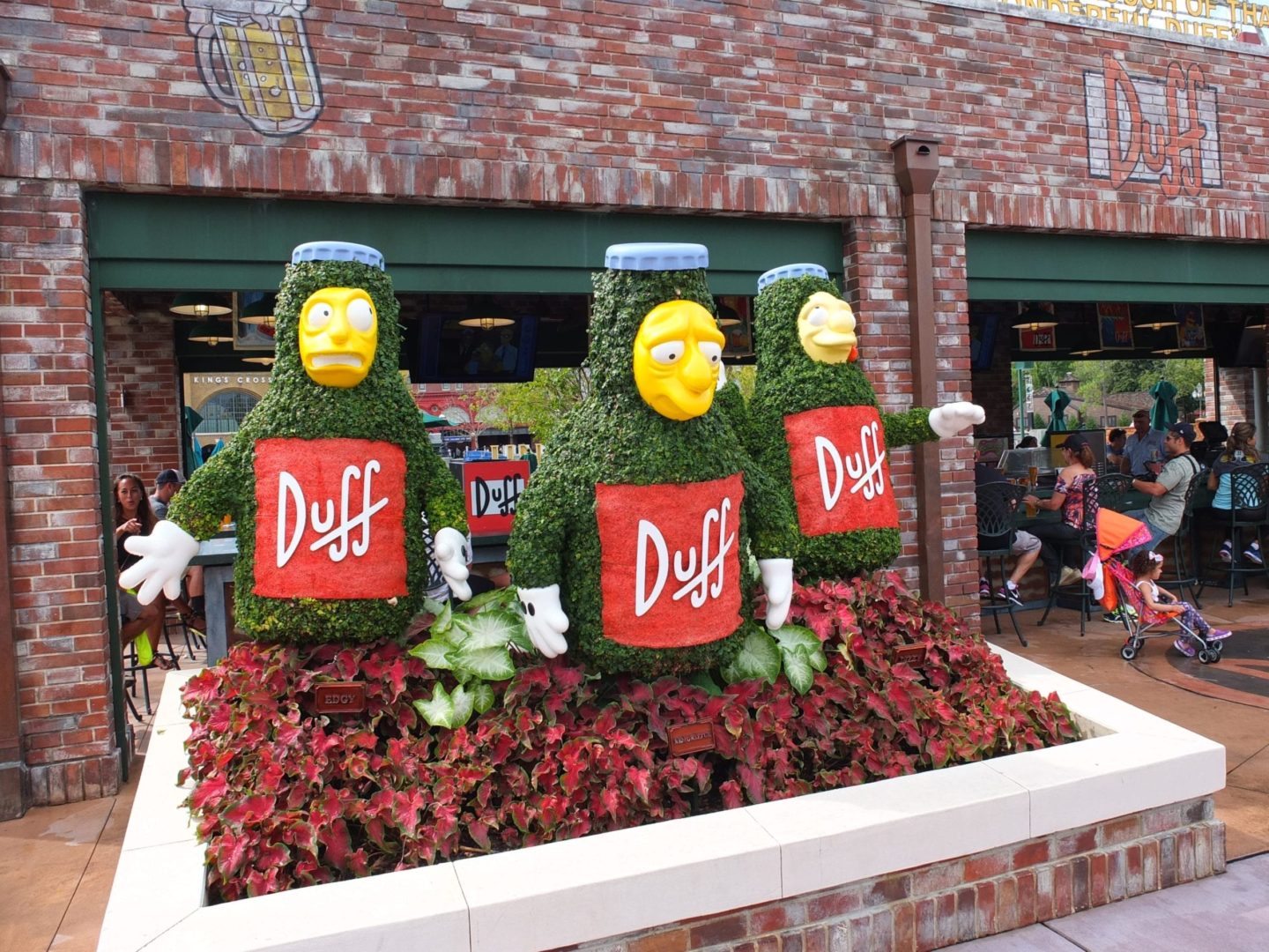 Duff beer bottles in Simpsons Land Universal Studios