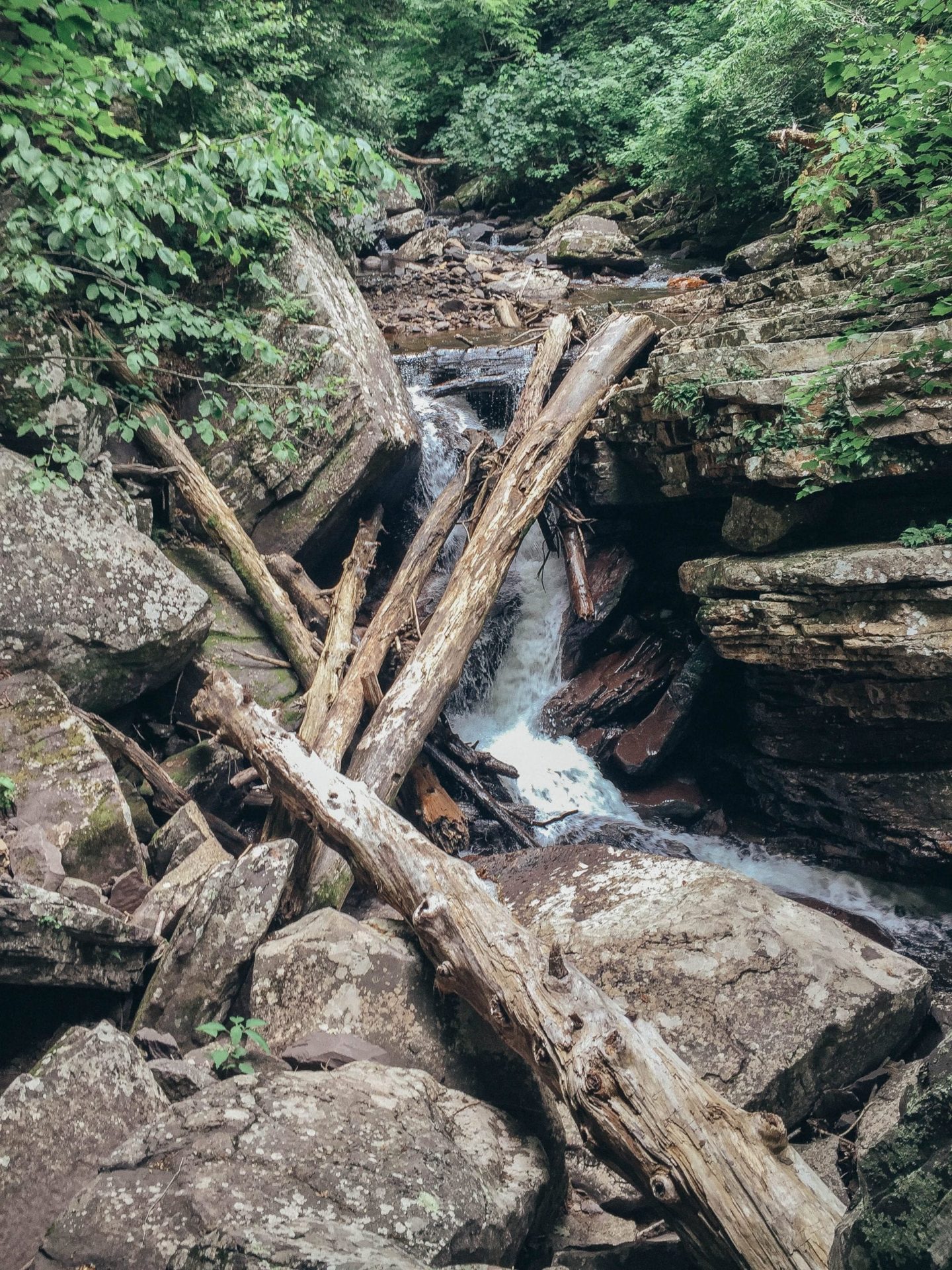 Hiking cascade falls Pembroke Virginia 