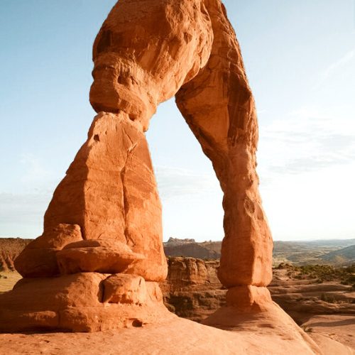 Large red rock Arch - Arches National Park USA