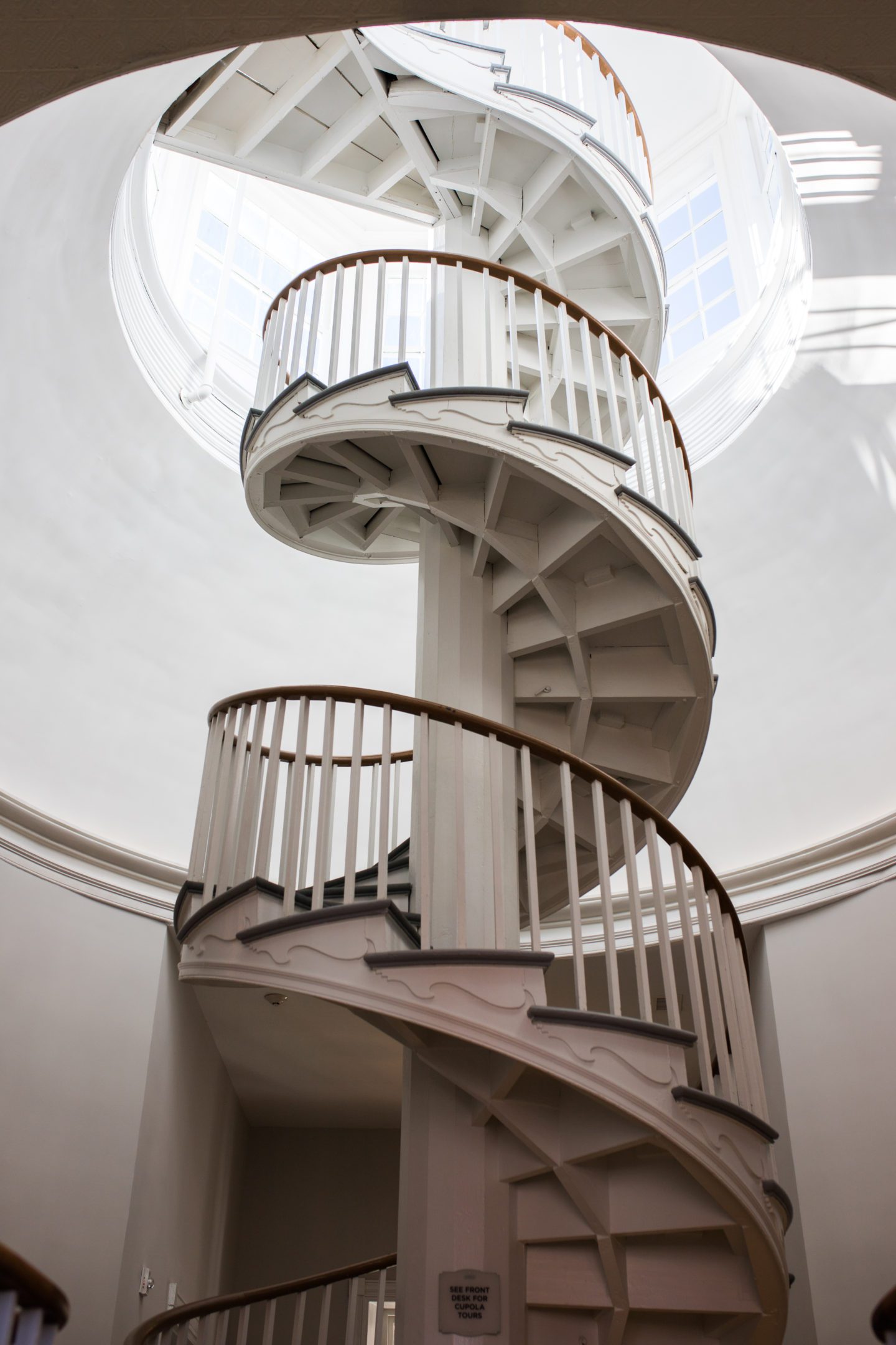 spiral staircase in hotel