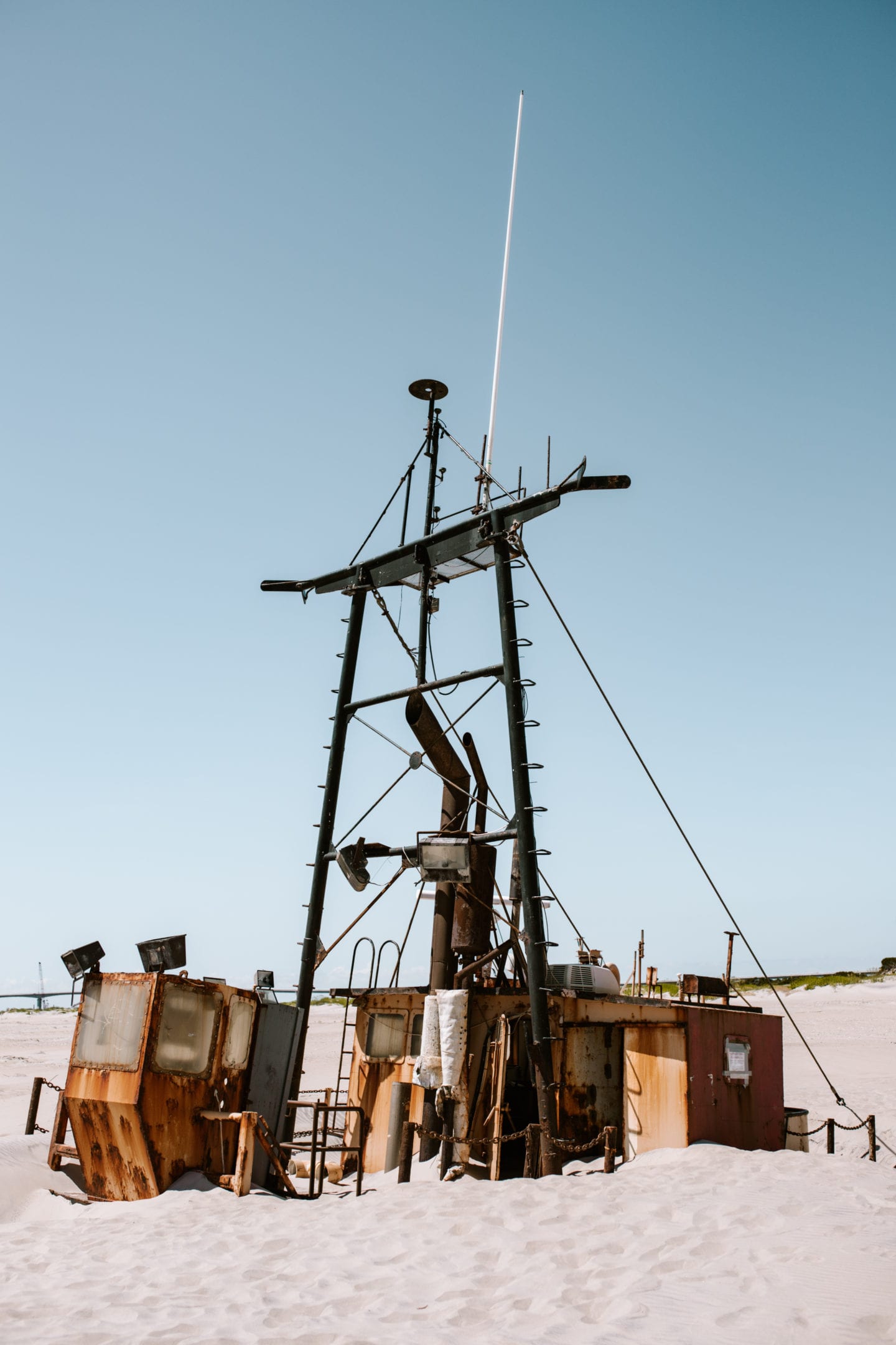 abandoned shipwreck on the beach