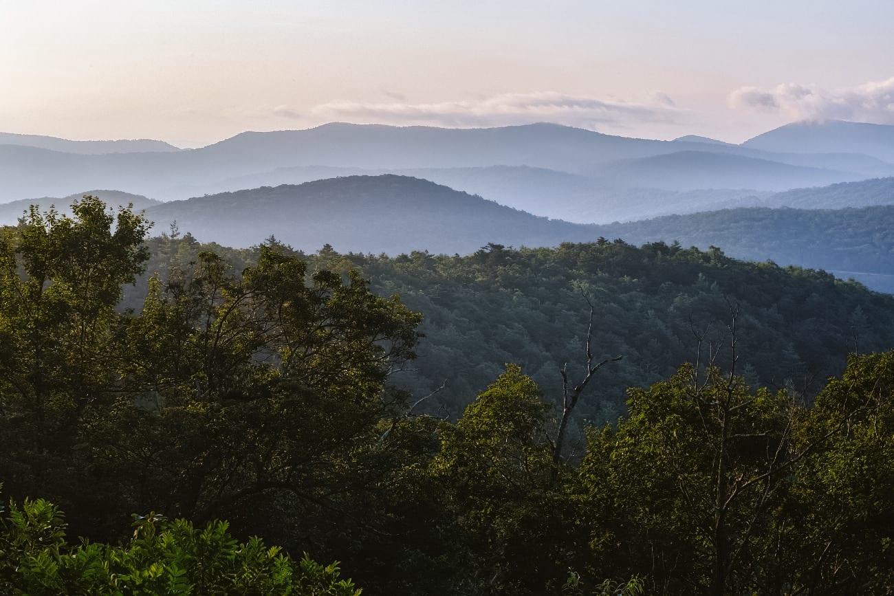 Secenic view of the Blue Ridge Mountains