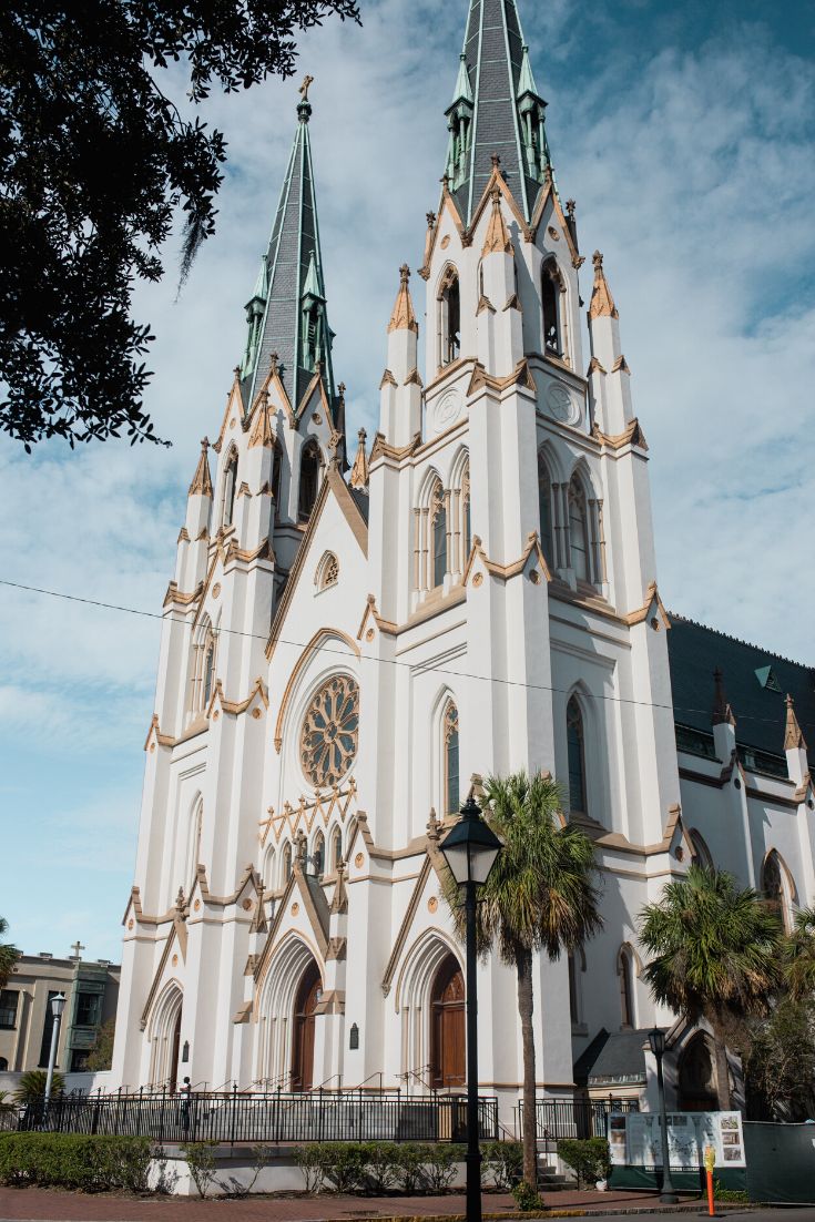 A gothic catholic cathedral, Savannah Georgia