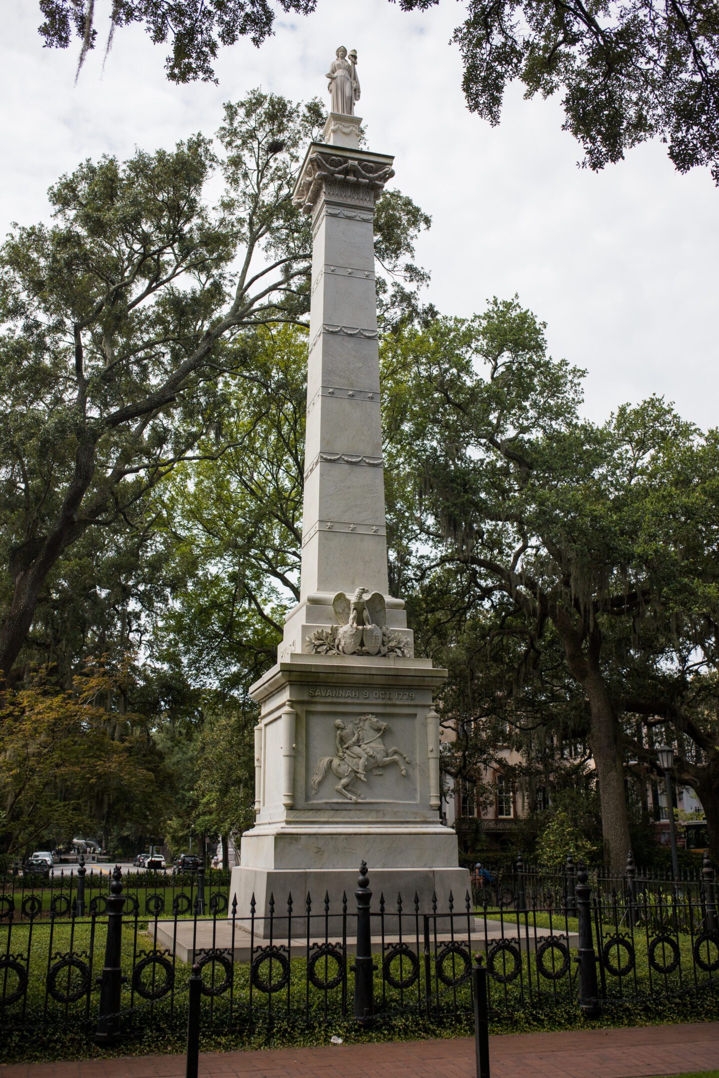 A national monumnet in Savannah Georgia, charleston savannah itinerary