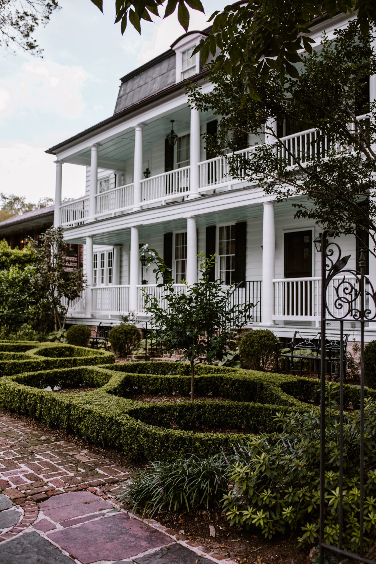 A southern antabellum house with garden, Charleston South Carolina