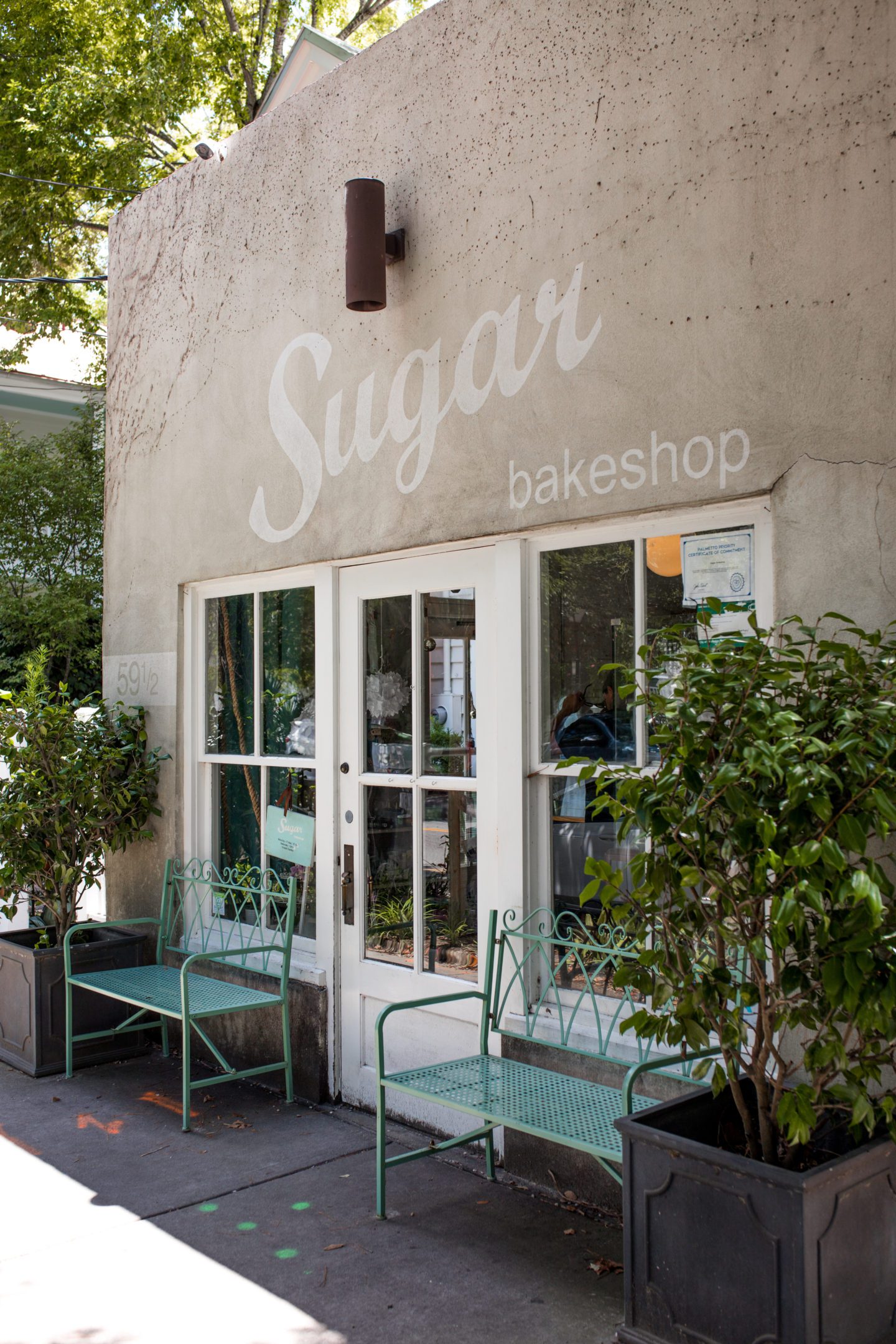 A cupcake shop front exterior, Charleston South Carolina