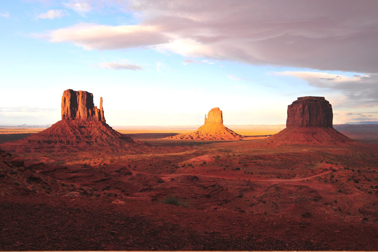 A large desert rock landscape 