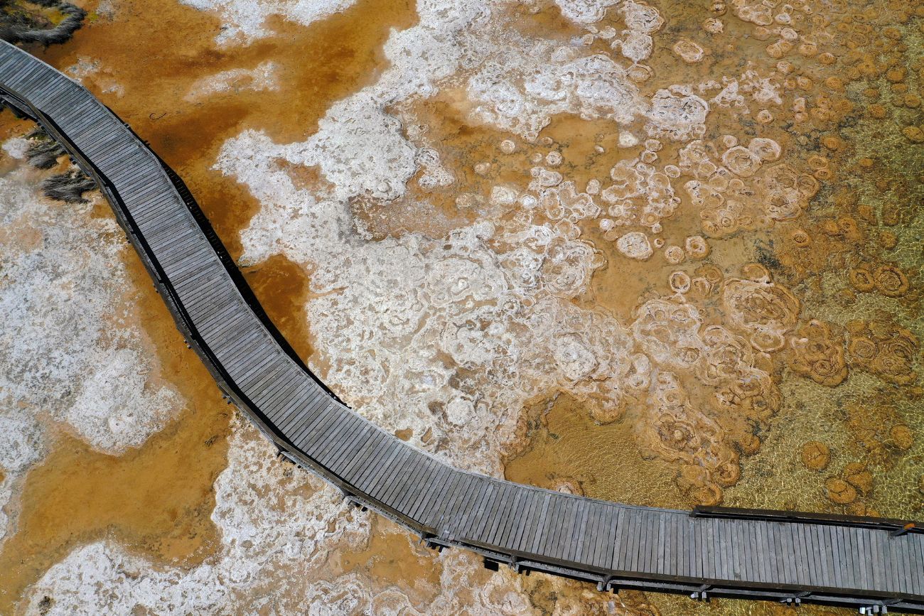 Free things to do in Perth Australia, a birdseye view of the thrombolites in Yalgorup National Park