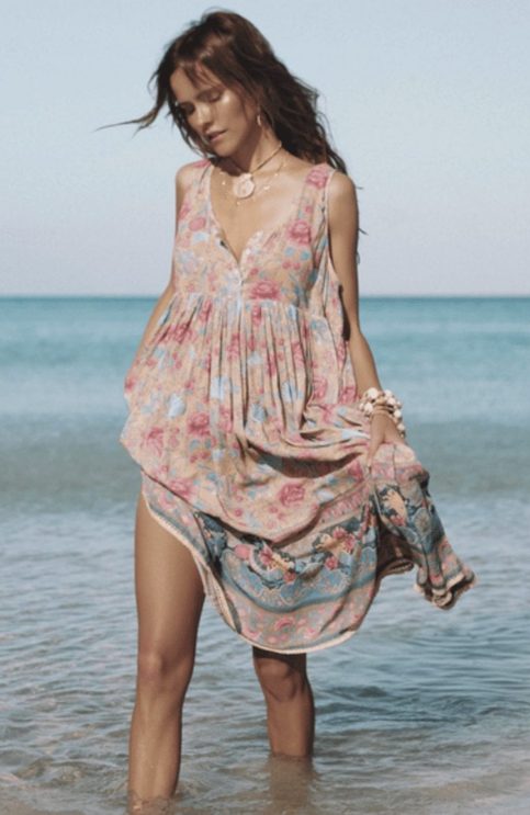 Spell Babydoll Dress Tropical Getaway