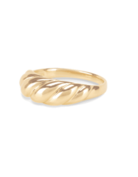 Mujuri Thin Dome Croissant Ring