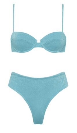 Blue two piece bikini set